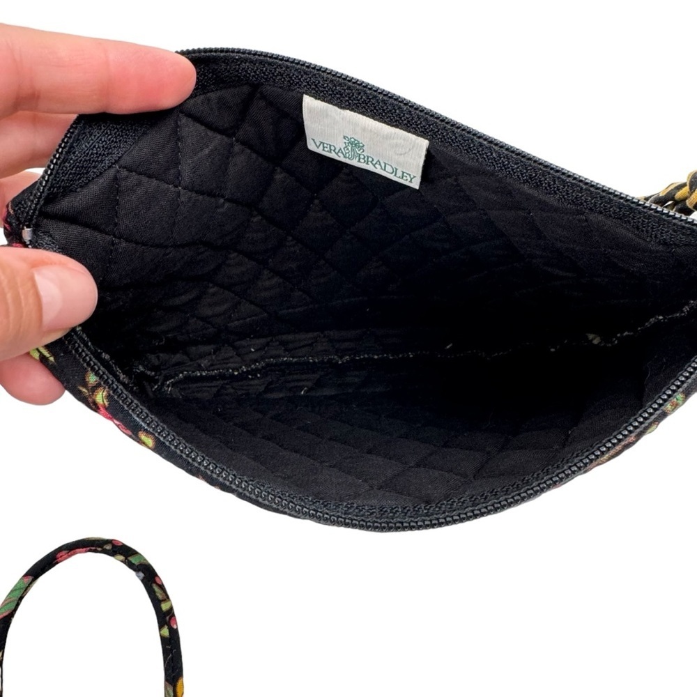 Vera‎ Bradley Petite Ming Elite Quilted Crossbody Purse Retired Floral Black - Picture 9 of 13